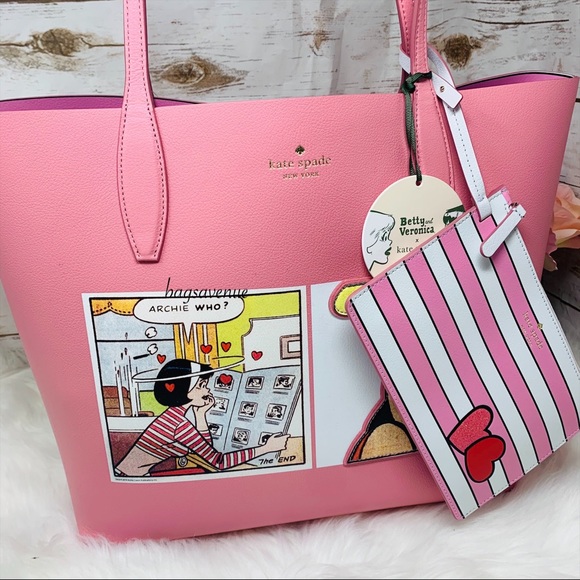 Kate spade riverdale Archie reversible tote pink - Picture 6 of 10
